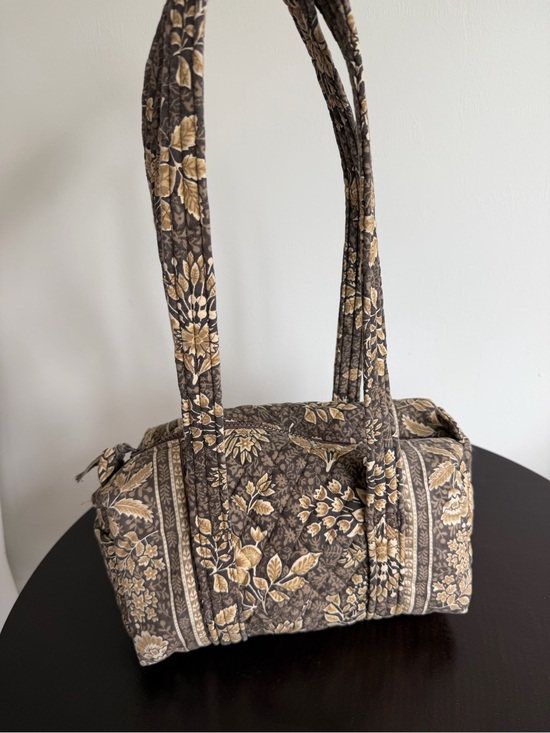 Vera Bradley Handbags - Vera Bradley Quilted Floral Mini Shoulder Bag in Brown and Tan